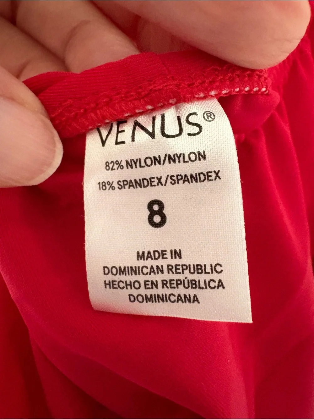 VENUS Bright Red  One-Piece Swimsuit for Women